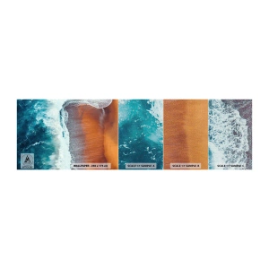 Fototapeten Muster Premium Canvas - Berührung des Ozeans - Strand, Meer, Wasser - 100x30 cm