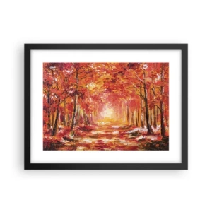 Poster in einem schwarzem Rahmen - Kupferwald - 40x30 cm