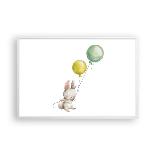 Poster in einem weißen Rahmen - Ich werde auch fliegen! - 91x61 cm