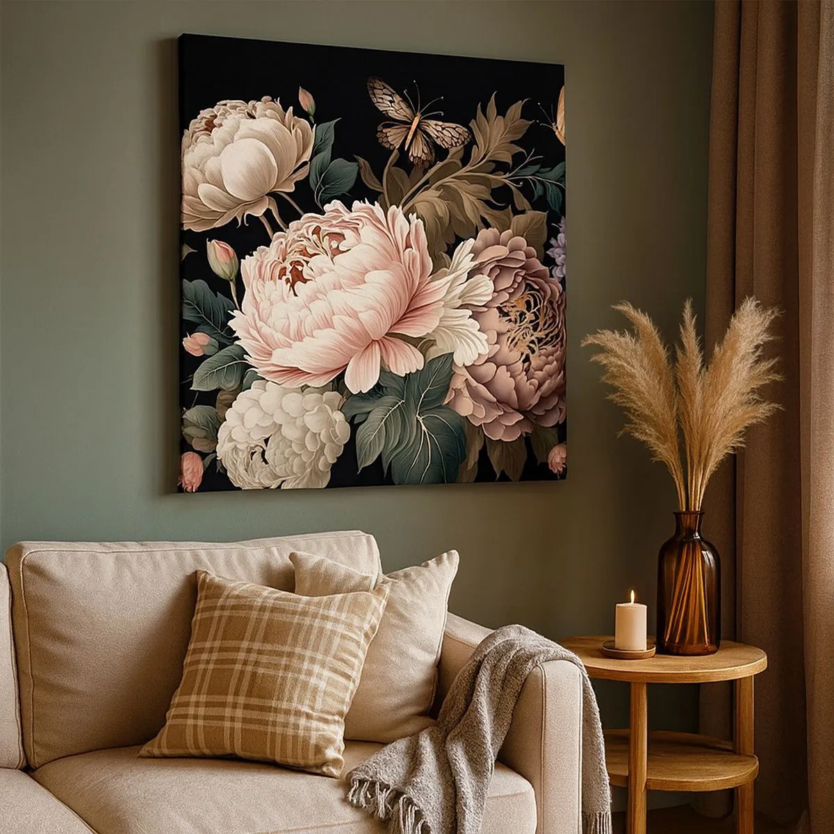 Bild auf Leinwand - Leinwandbild - Im Barockstil - 30x30 cm