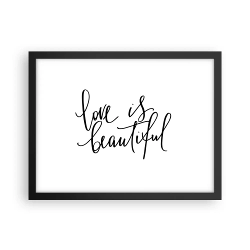 Poster in einem schwarzem Rahmen - Lies und wiederhol - 40x30 cm