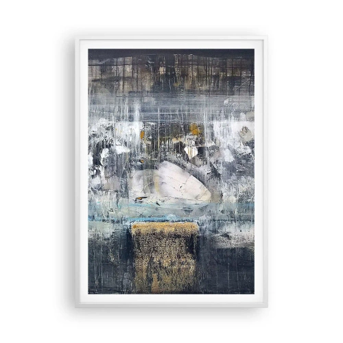 Poster in einem weißen Rahmen - Wie auf Eis, wie nach Dezember - 70x100 cm