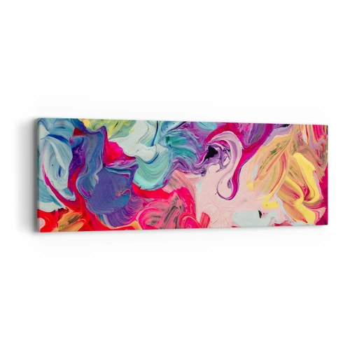Bild auf Leinwand - Leinwandbild - Die Geburt der Farben - 90x30 cm