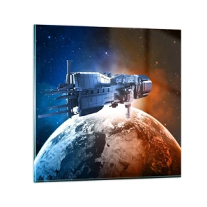 Glasbild - Bild auf glas - Ein aufmerksamer Beobachter - 70x70 cm