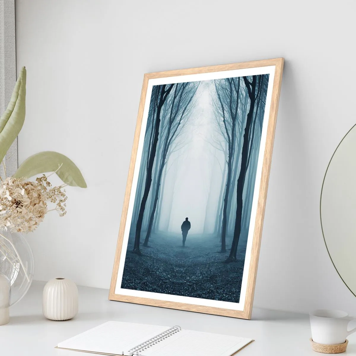 Poster in einem Rahmen aus heller Eiche - Alles einfach und übersichtlich - 40x50 cm