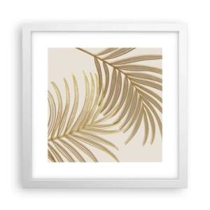 Poster in einem weißen Rahmen - Goldene Palme! - 30x30 cm