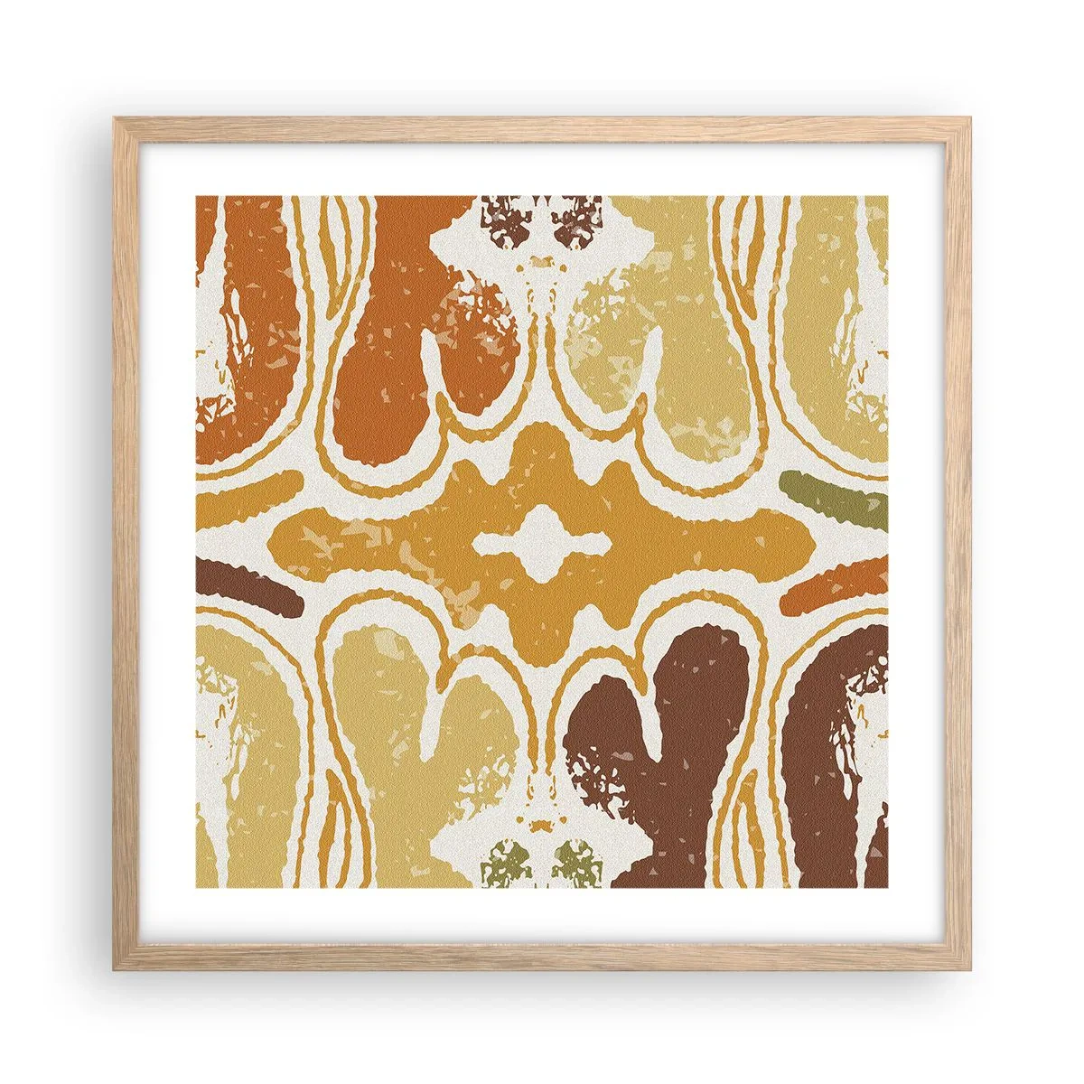Poster in einem Rahmen aus heller Eiche - Sentimentale Abstraktion - 50x50 cm