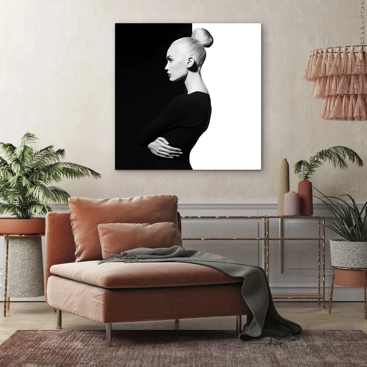 Bild auf Leinwand - Leinwandbild - Einfach eine Frau - 30x30 cm