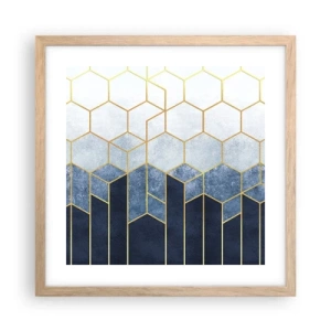 Poster in einem Rahmen aus heller Eiche - Komposition im synkopischen Rhythmus - 40x40 cm