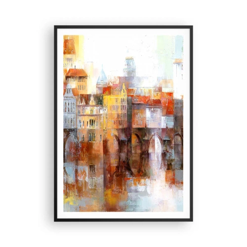 Poster in einem schwarzem Rahmen - Schön ist es auch unter der Brücke - 70x100 cm