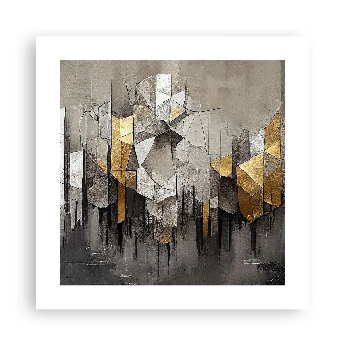 Poster - Komposition aus Eis und Licht - 40x40 cm