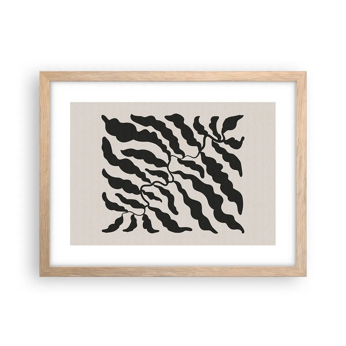 Poster in einem Rahmen aus heller Eiche - Natur des Quadrats - 40x30 cm