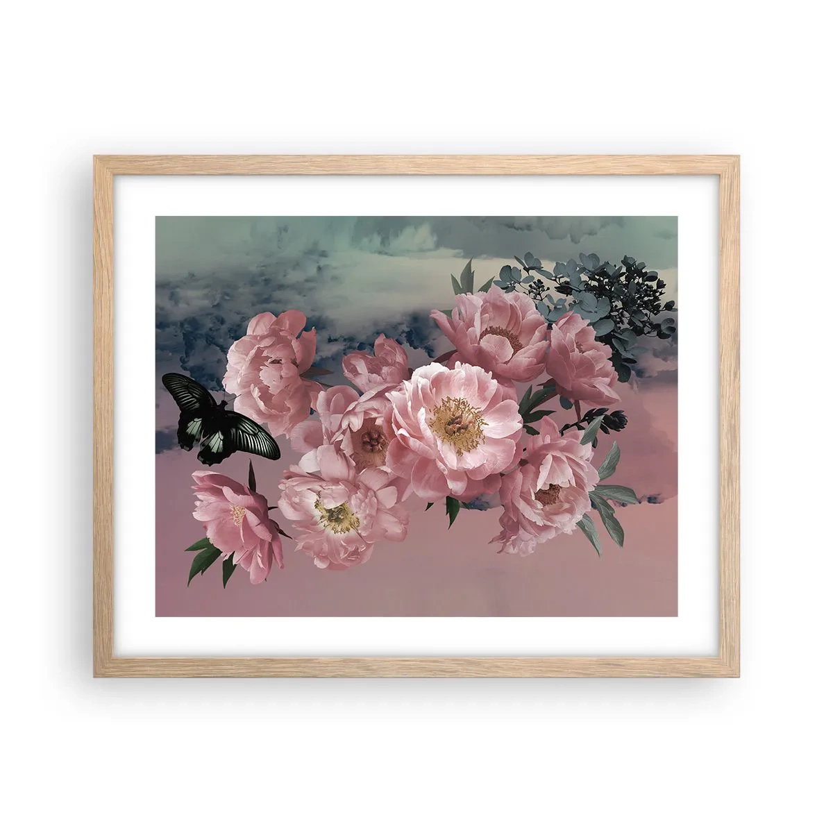 Poster in einem Rahmen aus heller Eiche - Der Höhepunkt der Romantik - 50x40 cm