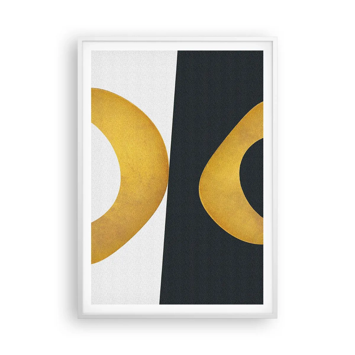 Poster in einem weißen Rahmen - Erstens: Gold - 70x100 cm