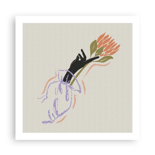 Poster - Schwesterliche Berührung - 60x60 cm