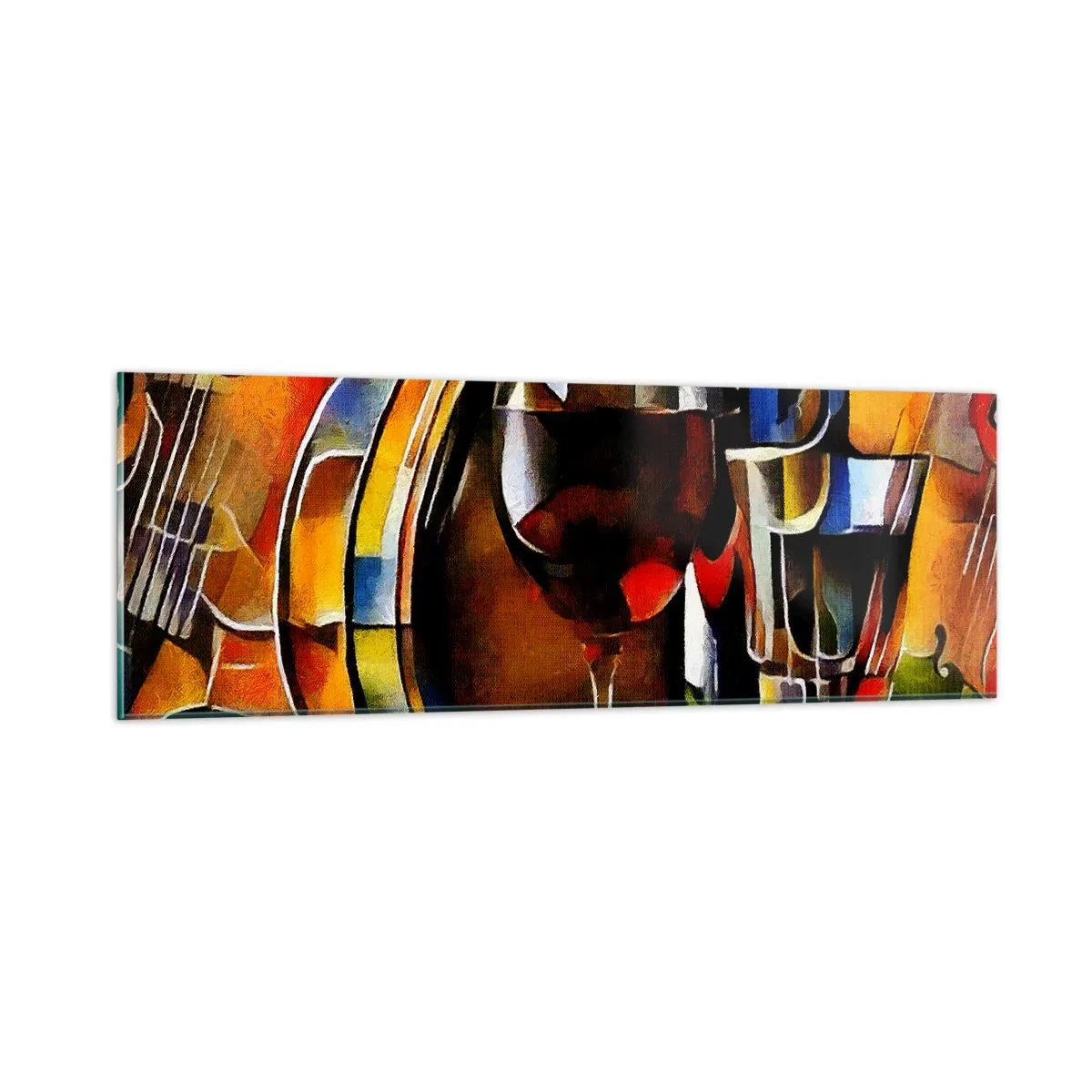Glasbild - Bild auf glas - Und die Welt nimmt Farben an - 90x30 cm