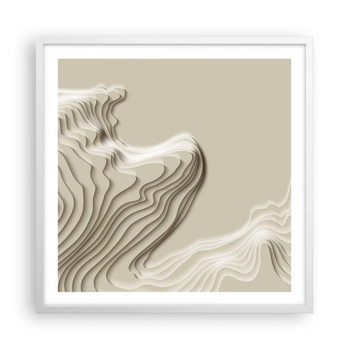 Poster in einem weißen Rahmen - Topographie der Kunst - 60x60 cm