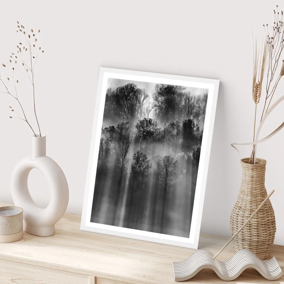 Poster in einem weißen Rahmen - In Lichtstrahlen - 40x50 cm