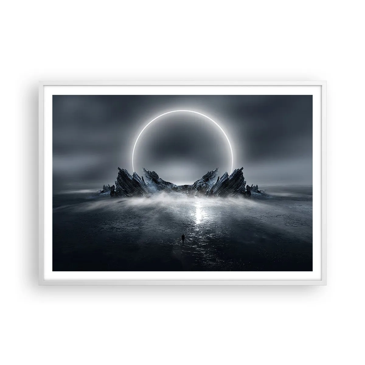 Poster in einem weißen Rahmen - Ende der Geschichte - 100x70 cm