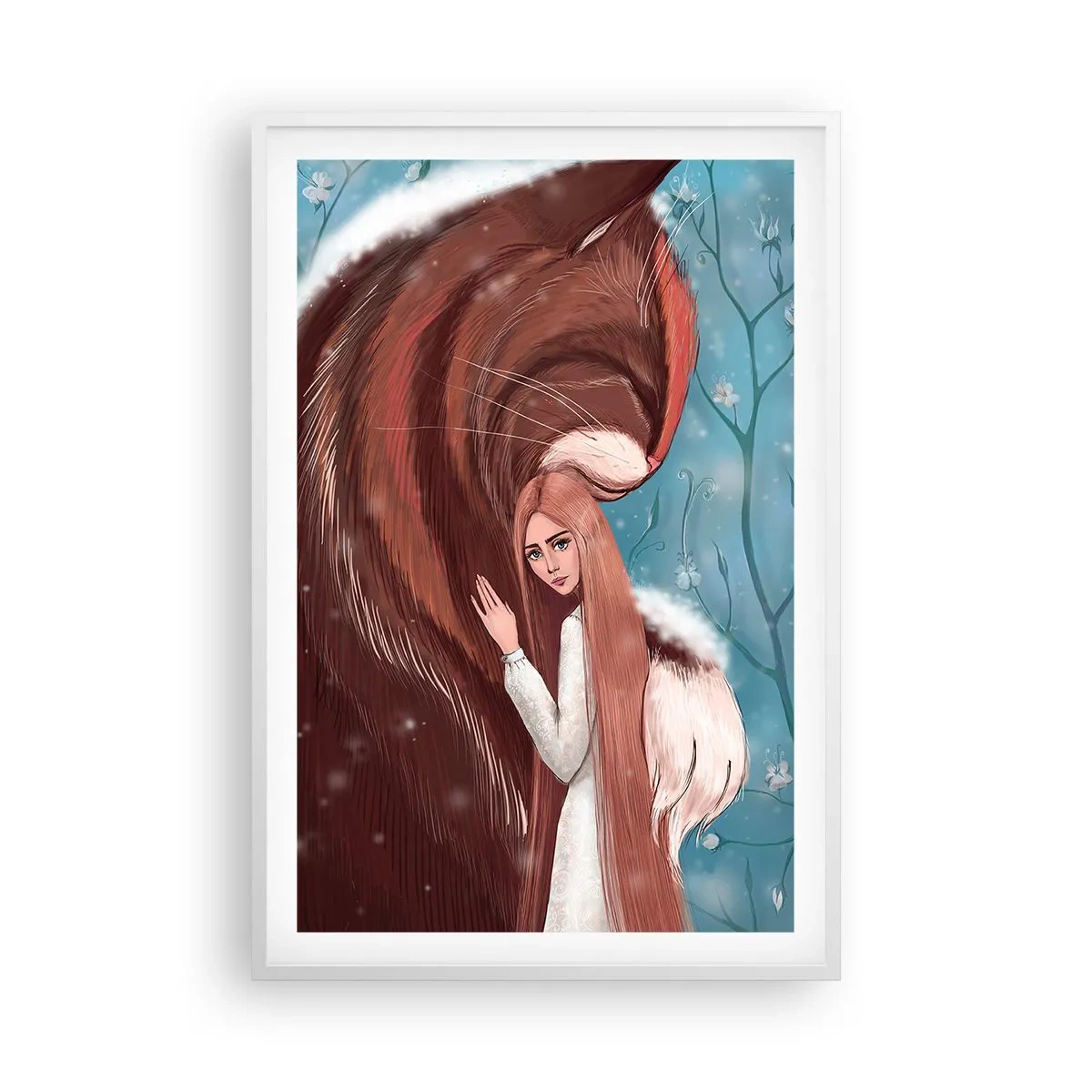 Poster in einem weißen Rahmen - Willkommen im Märchen - 61x91 cm