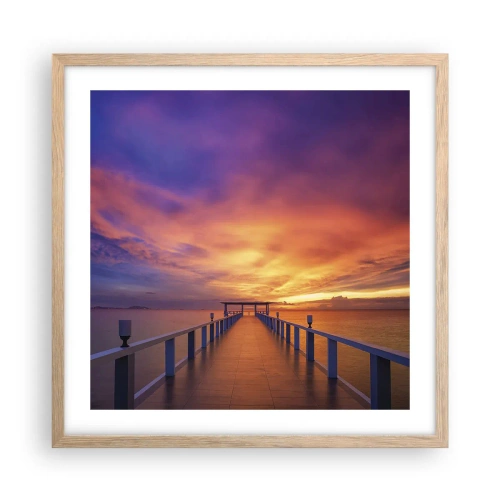 Poster in einem Rahmen aus heller Eiche - Ohne Ende - 50x50 cm