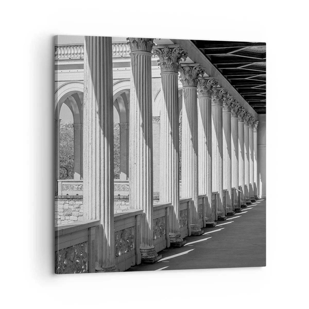 Bild auf Leinwand - Leinwandbild - Sonnige Arkade - 60x60 cm