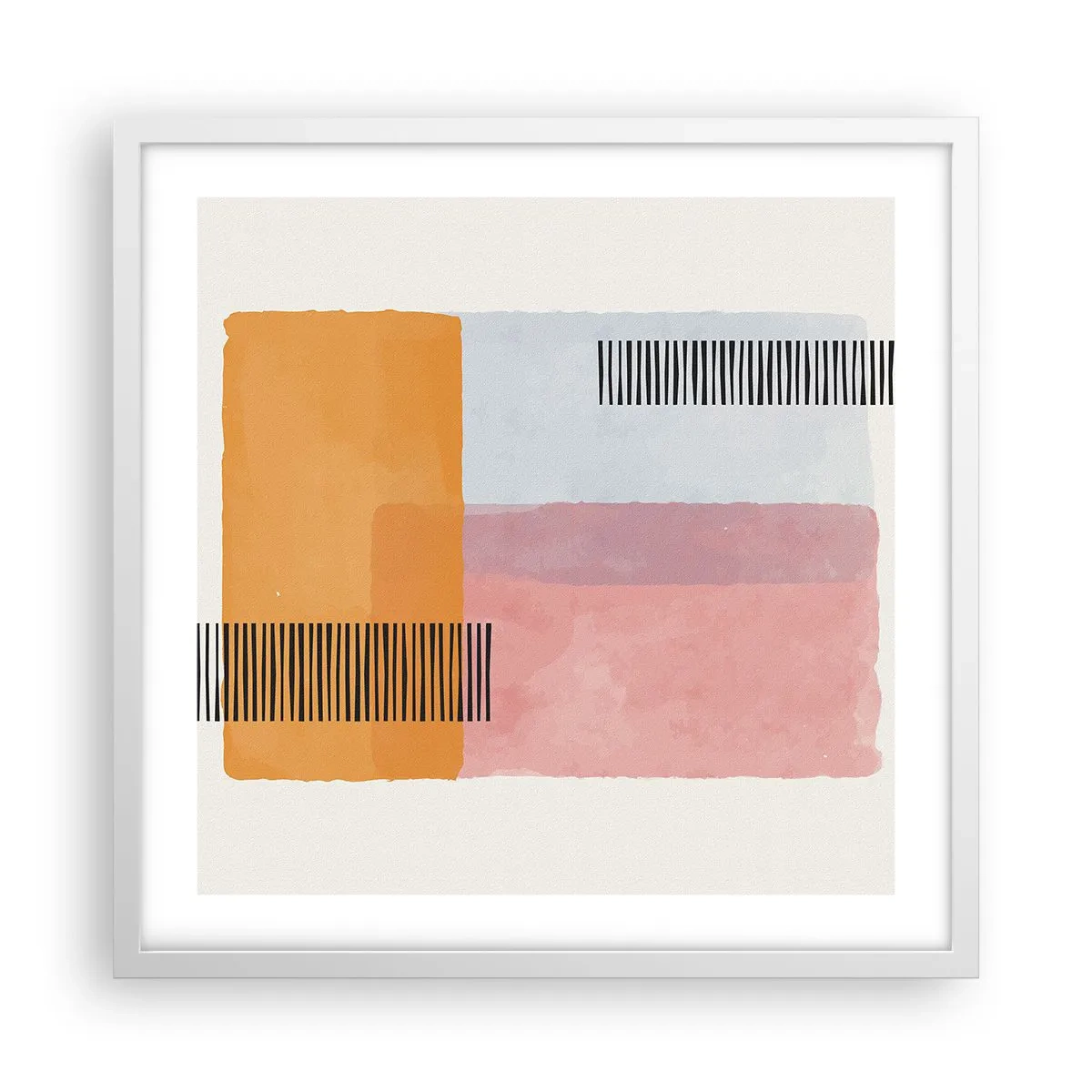 Poster in einem weißen Rahmen - Von Ecke zu Ecke - 50x50 cm