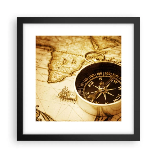 Poster in einem schwarzem Rahmen - Ost oder West? - 30x30 cm