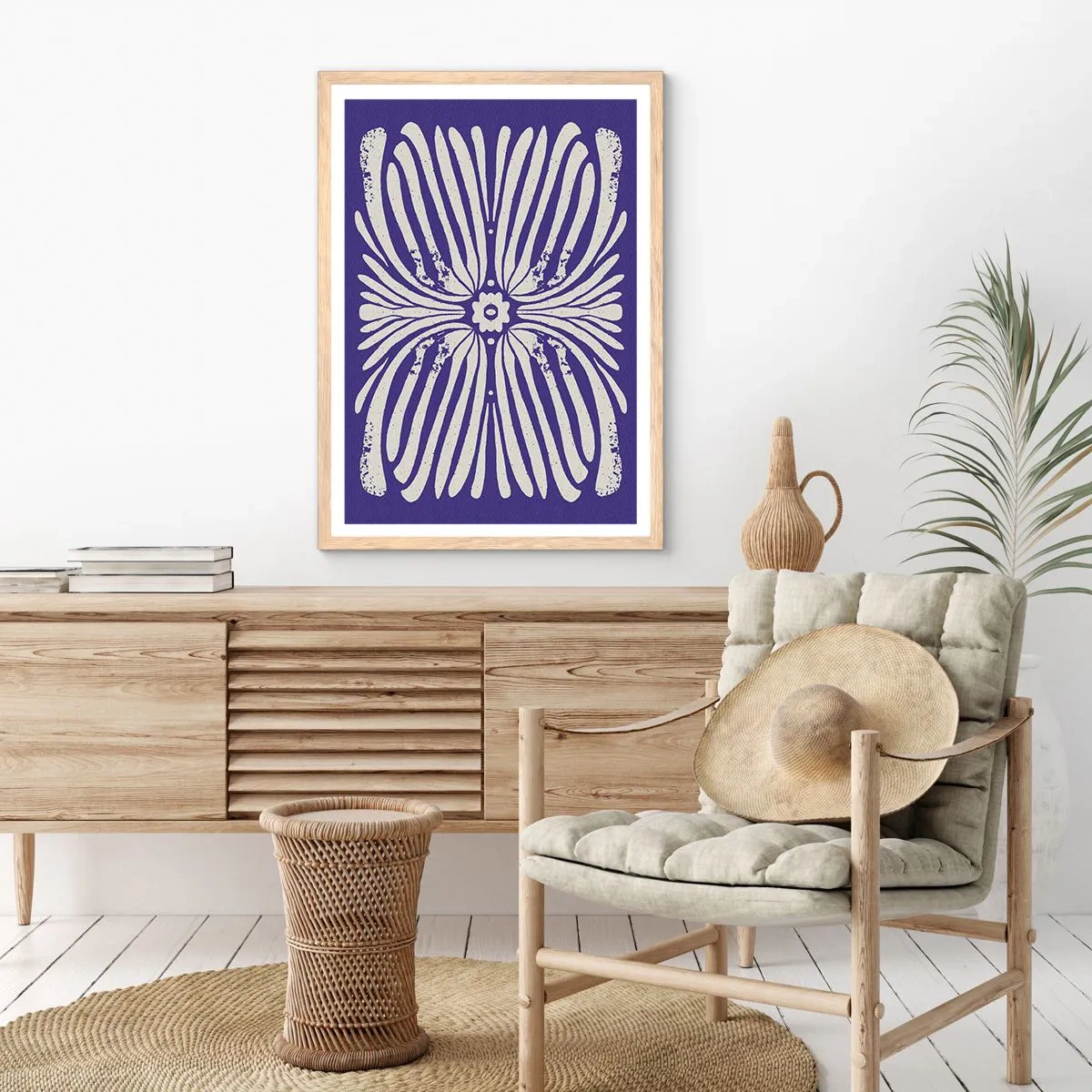 Poster in einem Rahmen aus heller Eiche - Ethnische Inspirationen - 50x70 cm