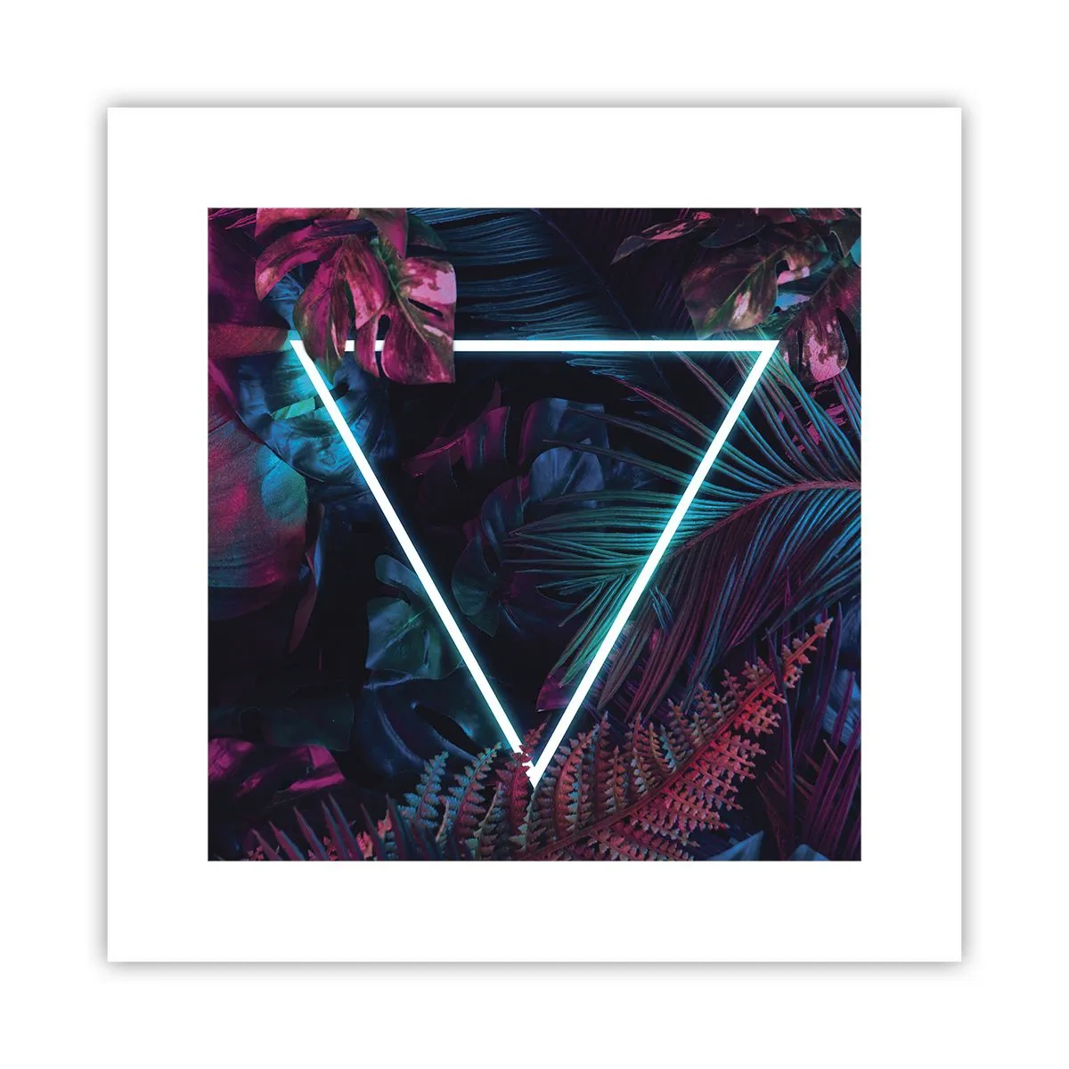 Poster - Garten im Disco-Stil - 30x30 cm