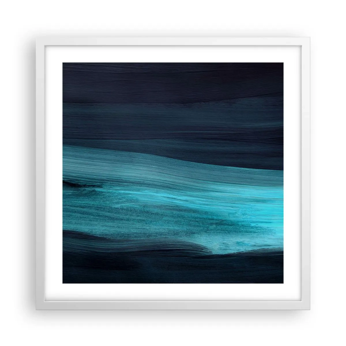Poster in einem weißen Rahmen - Gehen Sie mit dem Strom - 50x50 cm