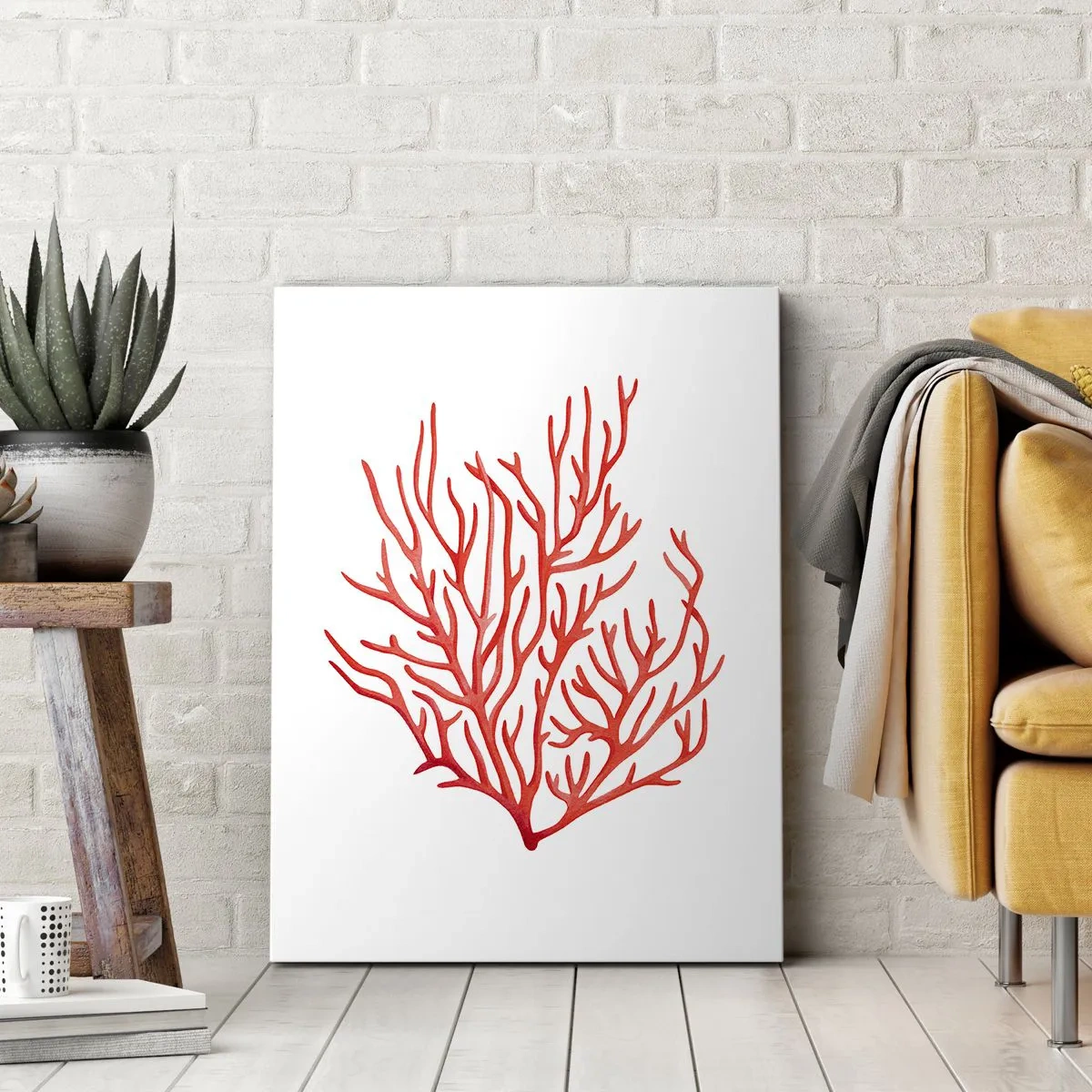 Bild auf Leinwand - Leinwandbild - Korallenfiligran - 45x80 cm