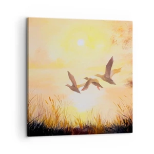 Bild auf Leinwand - Leinwandbild - Der Beginn einer langen Reise - 60x60 cm