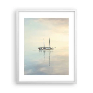 Poster in einem weißen Rahmen - Im Meer der Stille - 40x50 cm