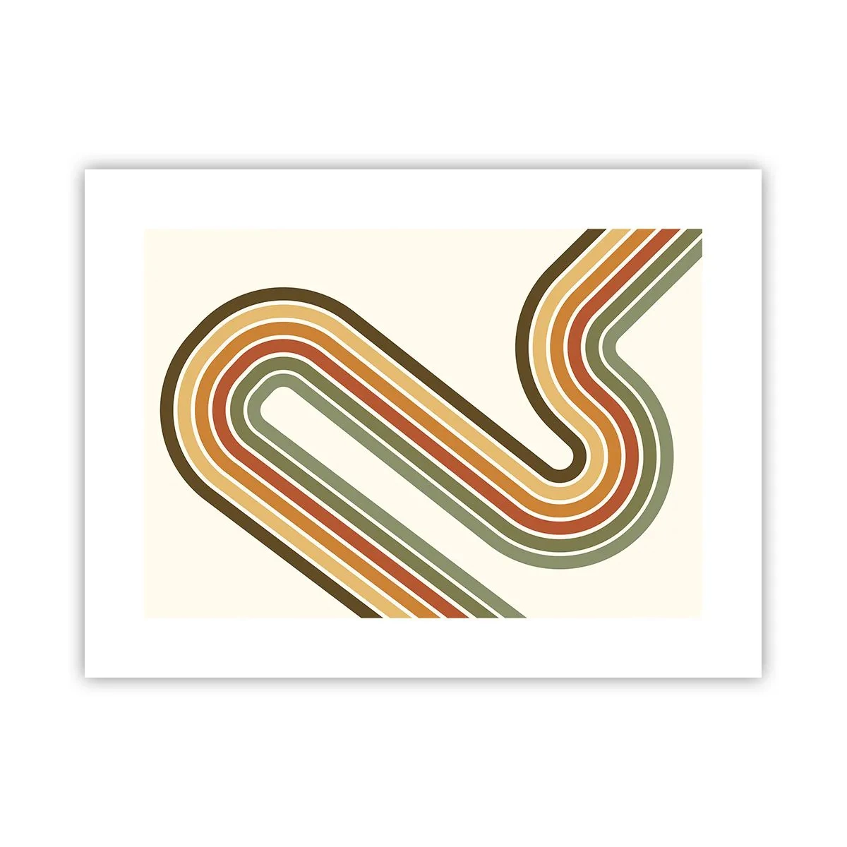 Poster - Zickzack zum Ziel - 40x30 cm