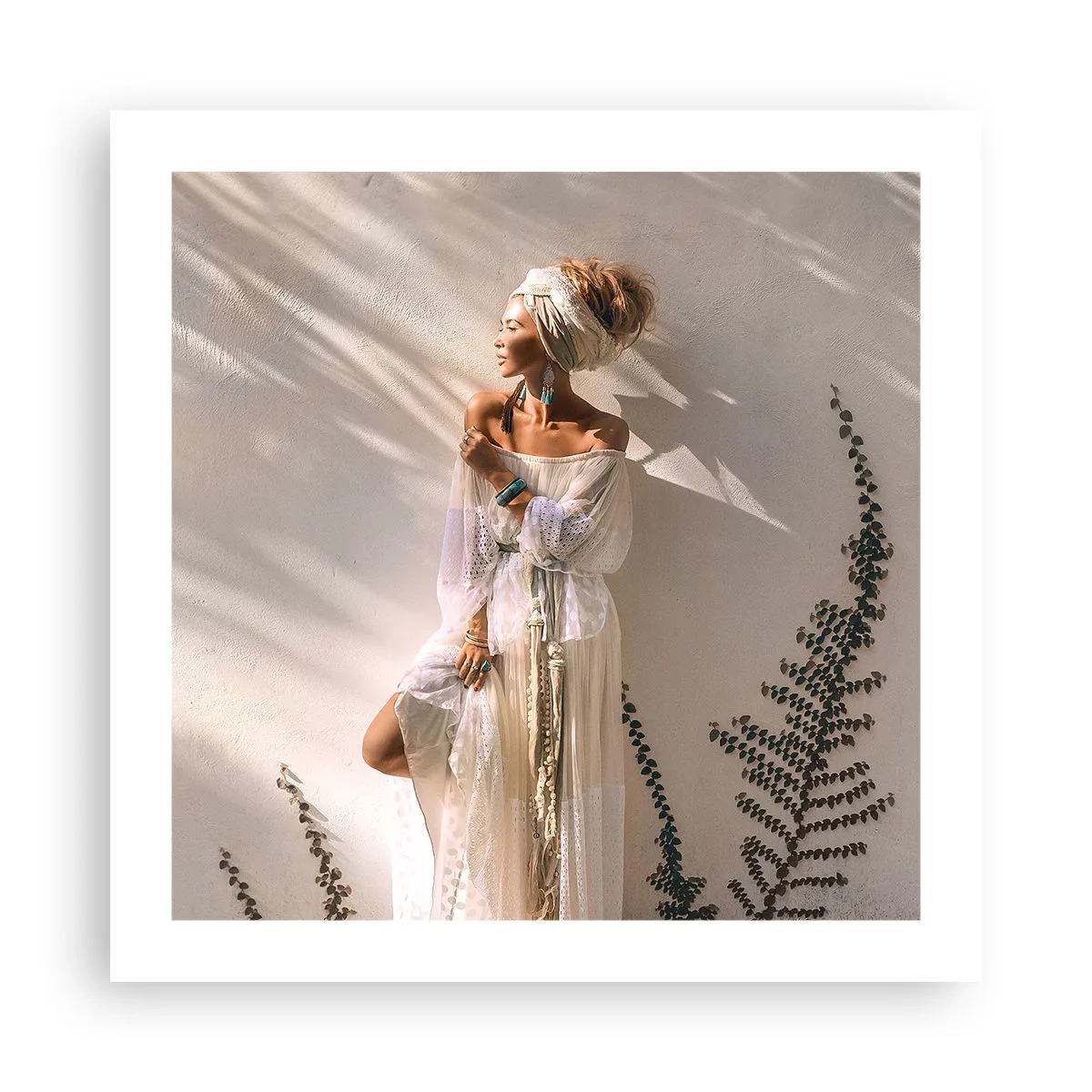 Poster - Die Sonne und das Mädchen - 50x50 cm