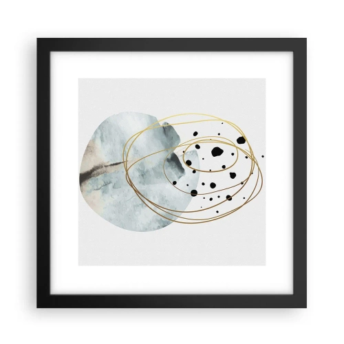 Poster in einem schwarzem Rahmen - Vom Weltraum umarmt - 30x30 cm