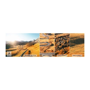 Fototapetenmuster Standard Eco - In einem goldenen Tal - Landschaft, Berge, Italien - 100x30 cm