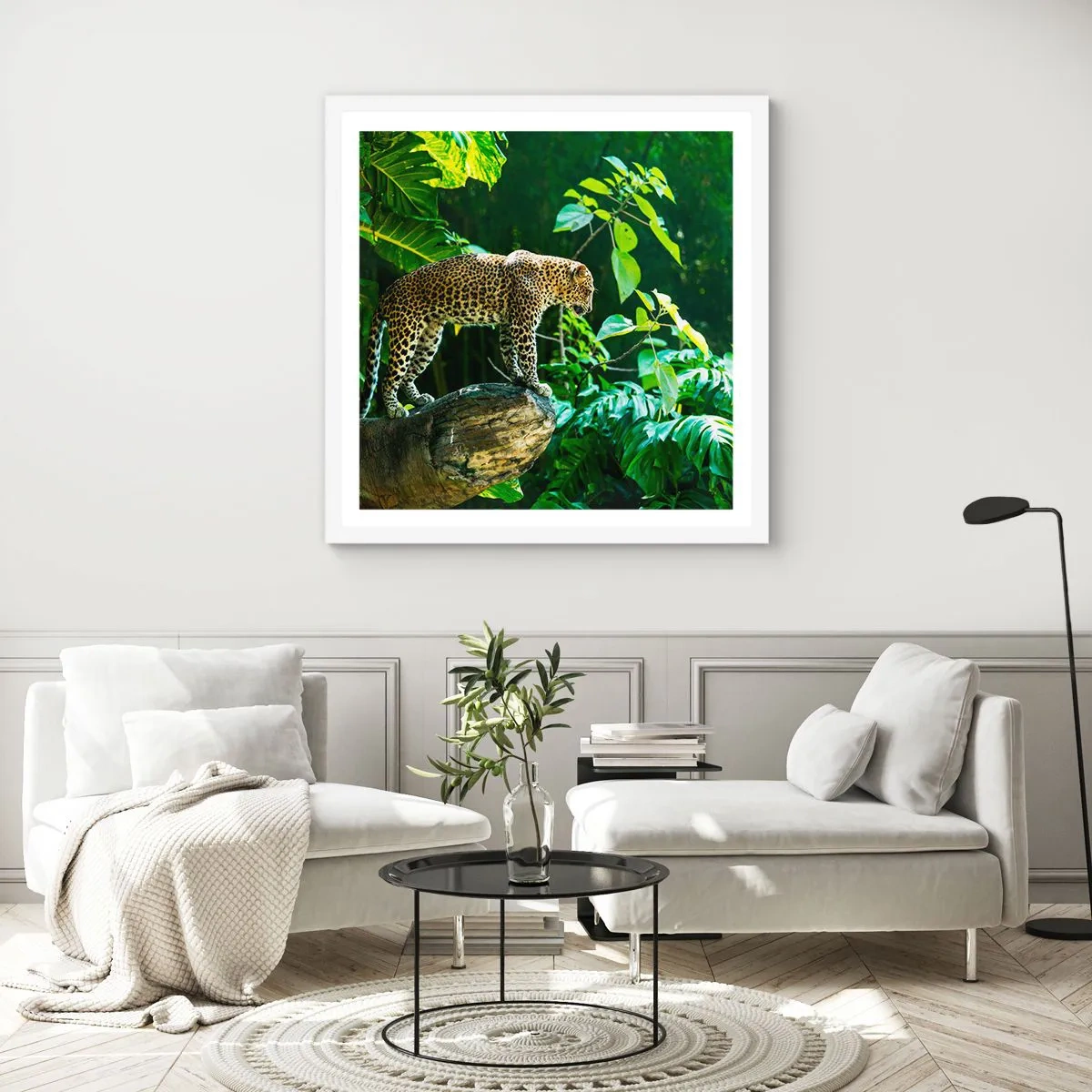 Poster in einem weißen Rahmen - Auf die Jagd? - 40x40 cm