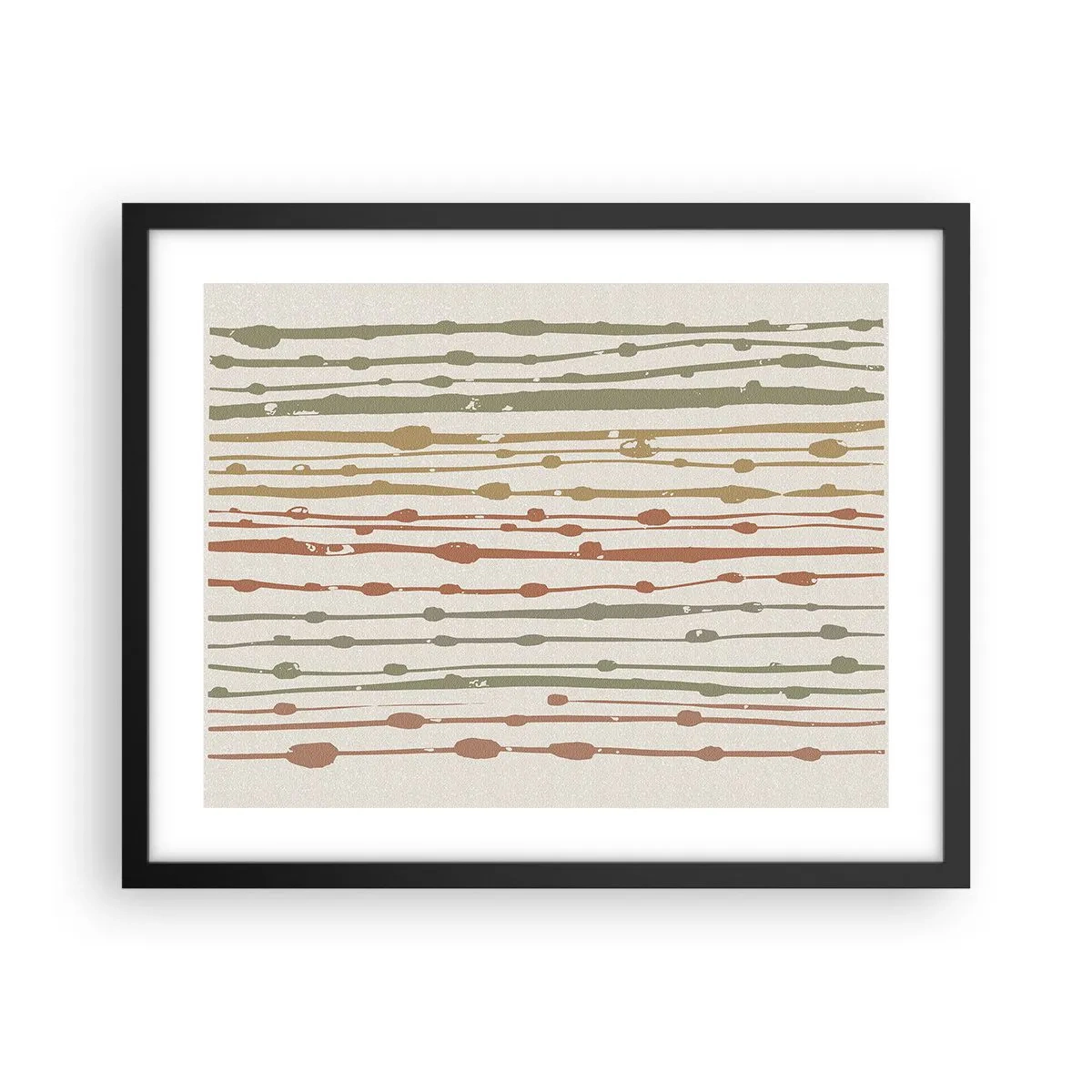 Poster in einem schwarzem Rahmen - Musikalische Notation von Farben - 50x40 cm