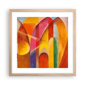 Poster in einem Rahmen aus heller Eiche - Kathedrale der Sonne - 40x40 cm