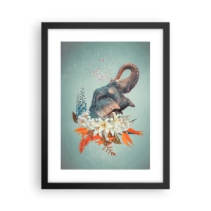 Poster in einem schwarzem Rahmen - Freudenschrei - 30x40 cm