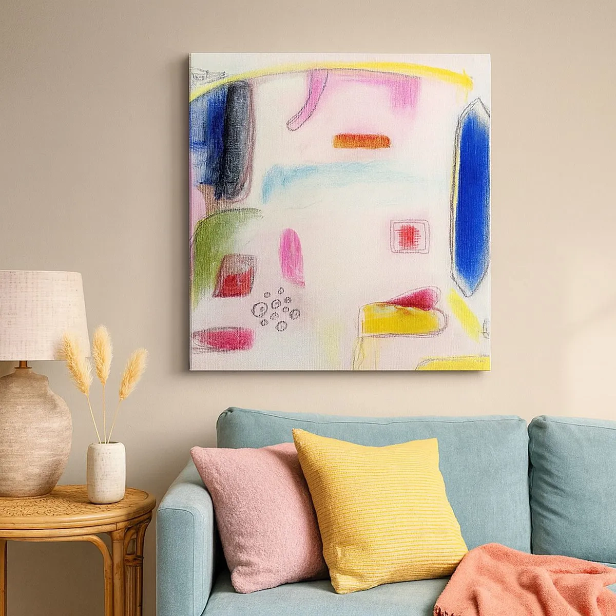 Bild auf Leinwand - Leinwandbild - Eher konvex als konkav oder flach - 30x30 cm