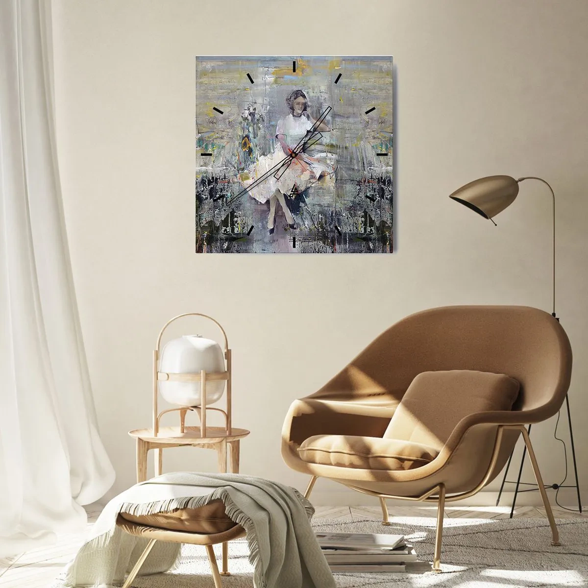 Wanduhr - Glasuhr - Klassisch und modern - 30x30 cm