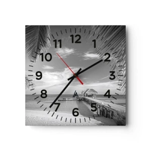 Wanduhr - Glasuhr - Erinnerung oder Traum? - 40x40 cm