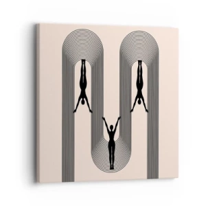Bild auf Leinwand - Leinwandbild - Verkehrt herum - 30x30 cm