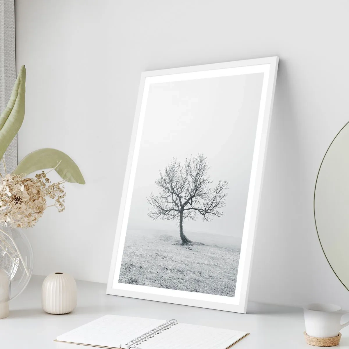 Poster in einem weißen Rahmen - Gegen das Nichts - 70x100 cm