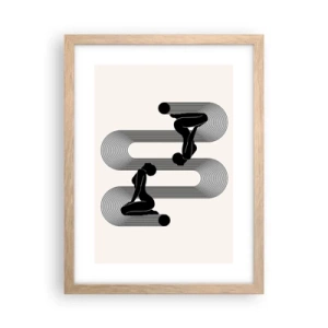 Poster in einem Rahmen aus heller Eiche - Sinnliche Symmetrie - 30x40 cm