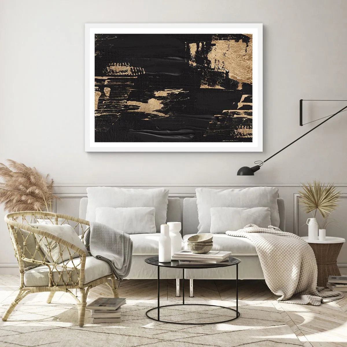 Poster in einem weißen Rahmen - Spur einer Berührung - 40x30 cm