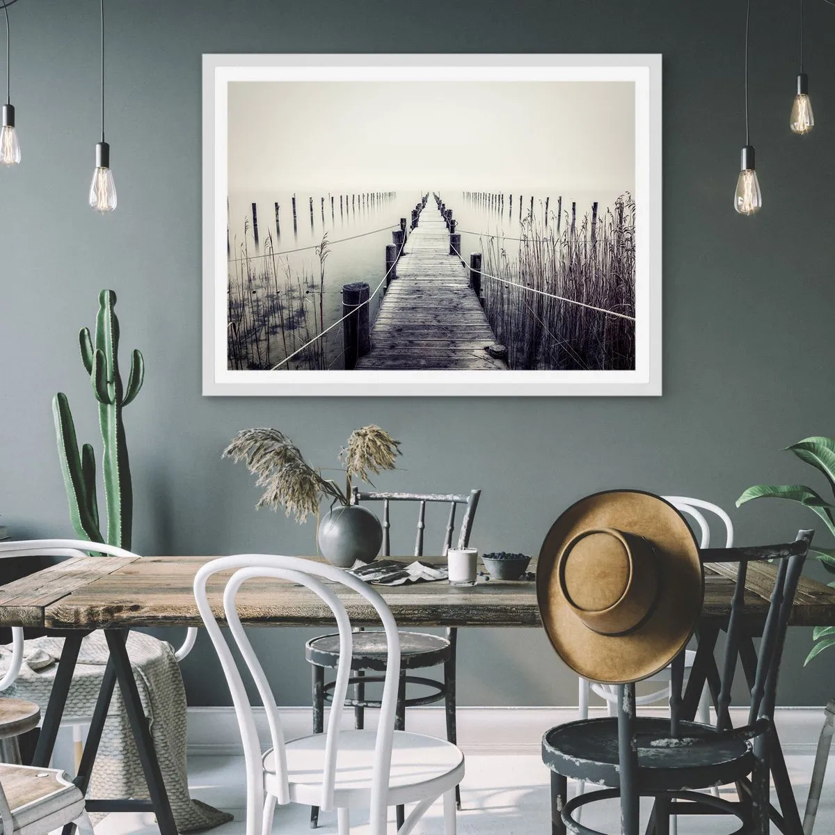 Poster in einem weißen Rahmen - Tauchen Sie in Ruhe ein - 40x30 cm